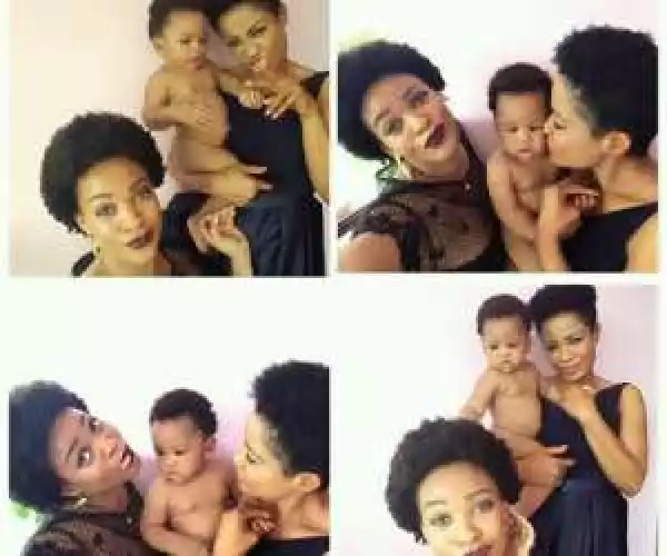 Adaeze Yobo Shares New Cute Photos With Her Son & Mother